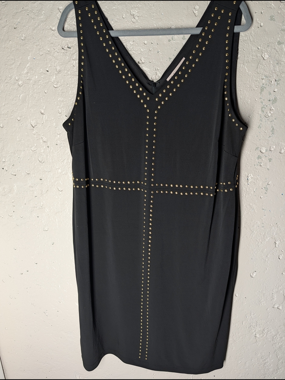 Philosophy Black Studded Sheath Dress Gold Stud Detail Career Cocktail